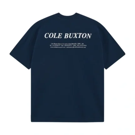 Cole Buxton Address T Shirt Navy