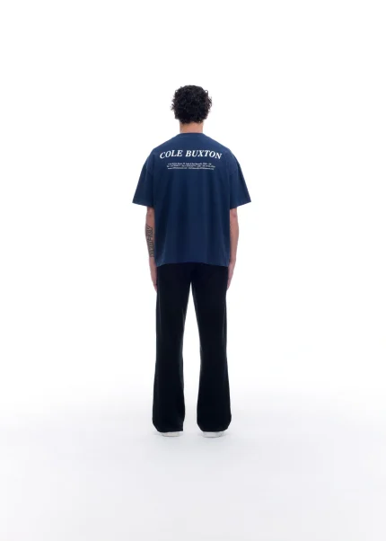 Cole Buxton Address T Shirt Navy