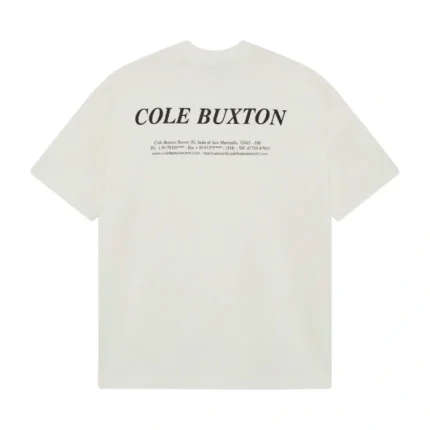 Cole Buxton Address T Shirt White