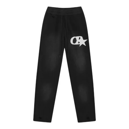 Cole Buxton Star Distressed Lounge Pants Black