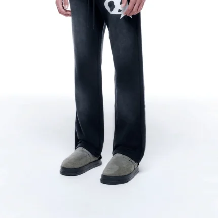 Cole Buxton Star Distressed Lounge Pants Black