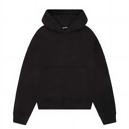 HEAVYWEIGHT CROPPED BLACK HOODIE