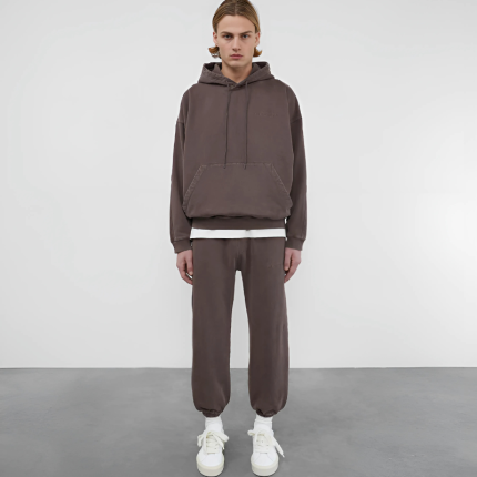 HEAVYWEIGHT WARM UP BROWN HOODIE