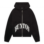 HEAVYWEIGHT LOGO ZIP BLACK HOODIE