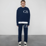 Cb Logo Knit Blue Pants
