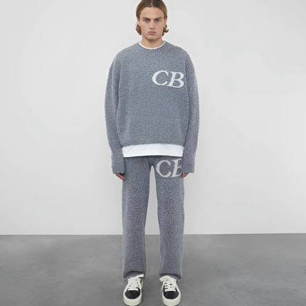 Cb Logo Knit Gray Pants