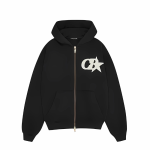 CB STAR ZIPPED Black HOODIE